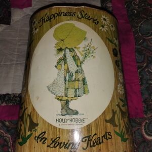 Holly Hobbie 'Happiness Starts' Decorative Antique Tin